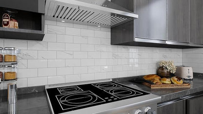 Luxury 10-Sheet Peel and Stick Backsplash,Self Adhesive Faux Stone 12”x12” White Subway Tile for Kitchen,Glossy Waterproof Carrara Brick Marble Look,Stick on Accent Wall for Bathroom,Bedroom