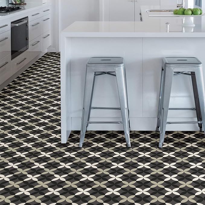 FloorPops FP3367 Arbor Peel & Stick Floor Tiles, Neutral (Pack of 2)