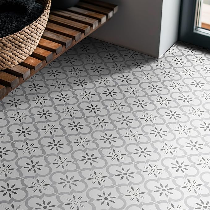 MSI Azila Sample Encaustic Matte Porcelain Wall and Floor Tile for Bathroom, Kitchen Backsplash, and Countertop