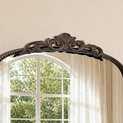 Micasso Bronze Full Length Mirror: 26''x63'' Large Vintage Floor Mirror | Baroque Long Body Mirror - Traditional Ornate Antique for Cloakroom/Dressing Room/Bedroom/Entryway - Ideal for Living Room