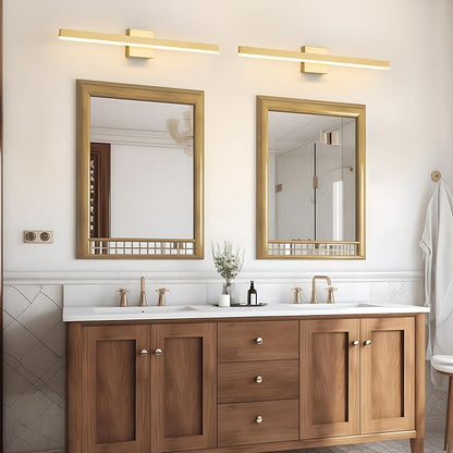 Gold Bathroom Vanity Light 31.5 inch, 26W Dimmable 5CCT LED Modern Bathroom Light Fixture Over Mirror, ETL Certificated