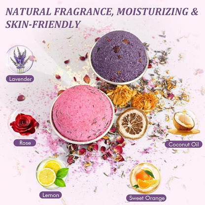 Bath Bomb Making Kit- DIY Bath Bomb Set for Kids Adults, Make Your Own Spa Kit, Shower Craft Kits with Bath Bomb Molds, Press, Spa Craft Kits, Bath Bombs Making Supplies Gifts for Girls Women
