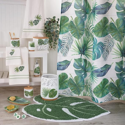Avanti Linens - Tumbler, Countertop Organizer, Tropical Inspired Home Decor (Viva Palm Collection)