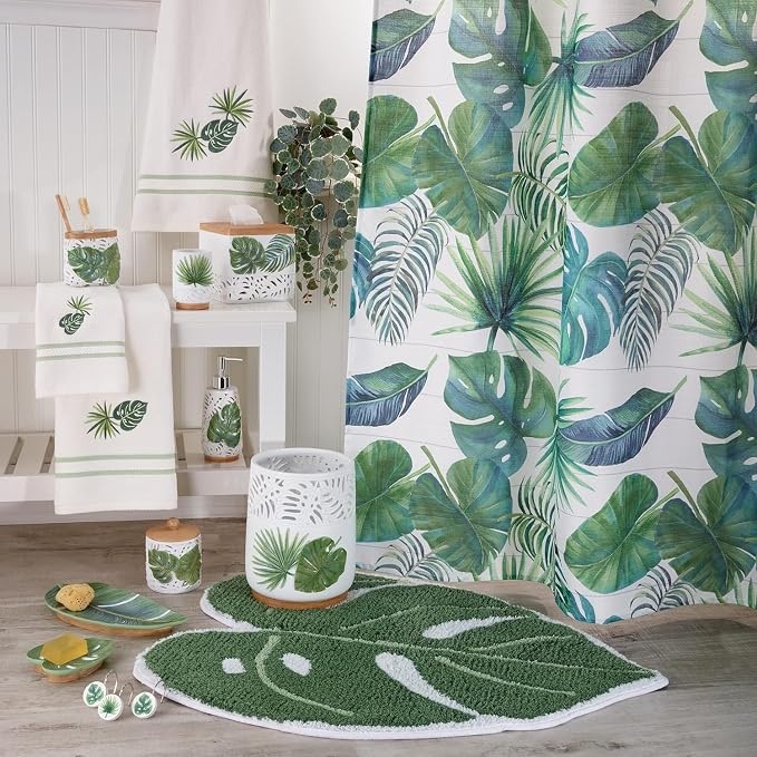 Avanti Linens - Toothbrush Holder, Palm Tree Leaves Inspired Home Decor (Viva Palm Collection)