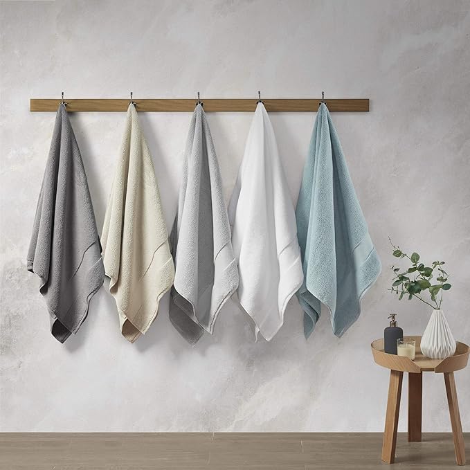 Madison Park Signature Splendor Luxury 100% Cotton Bathroom Towel Set - Soft, Plush 1000 GSM Heavyweight Hotel Quality, Zero Twist, Highly Absorbent, Quick Dry, Multi Sizes, Natural 6 Piece