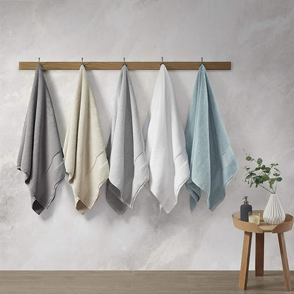 Madison Park Signature Splendor Luxury 100% Cotton Bathroom Towel Set - Soft, Plush 1000 GSM Heavyweight Hotel Quality, Zero Twist, Highly Absorbent, Quick Dry, Multi Sizes, Natural 6 Piece