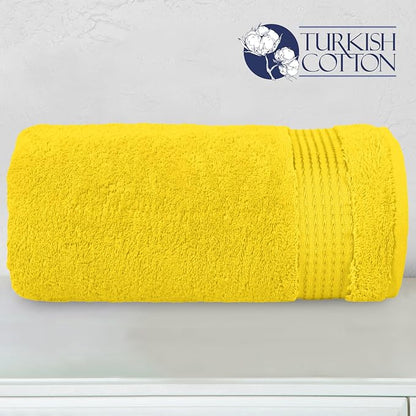 Elegant Comfort Premium Super Soft Highly Absorbent 1 Piece Oversized Bath Sheets - 40" x 80" inch, Luxurious Hotel Spa Quality 100% Turkish Cotton Extra Large Bath Towels for Adults, Yellow