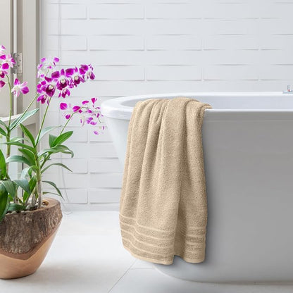 Avalon Towels Bath Towels Set of 4, Size 30 x 60 Inches - 60% Cotton, 40% Viscose Made from Bamboo, Soft and Absorbent, Thin and Quick Drying, Lightweight, Perfect for Daily Use