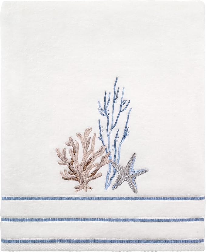 Avanti Linens - Bath Towel, Soft & Absorbent Cotton Towel (Abstract Coastal Collection)