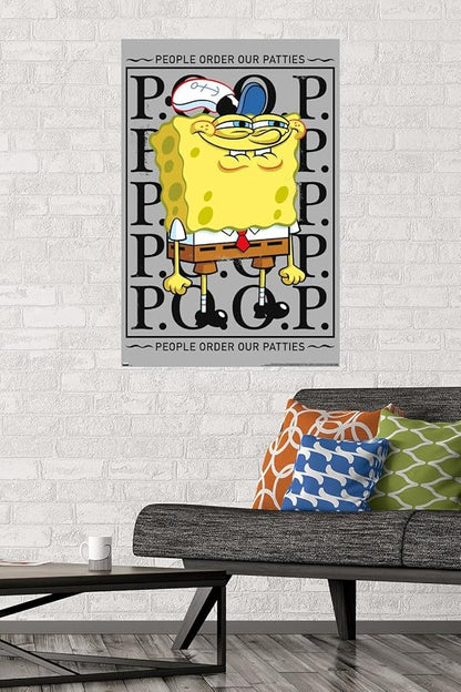 Nickelodeon Spongebob - P.O.O.P. Wall Poster, 34L" x 22.4W", Premium Unframed Version