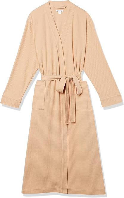 Amazon Essentials Women's Lightweight Waffle Full-Length Bath Robe (Available in Plus Size)