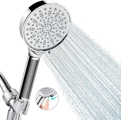 Cobbe Filtered Shower Head with Handheld - Filters Over 99% Of Chlorine | 2.0 Carbon Shower Head Filter System - Water Softener Filters Beads for Hard Water - Reduces Dry Itchy Skin, Chrome