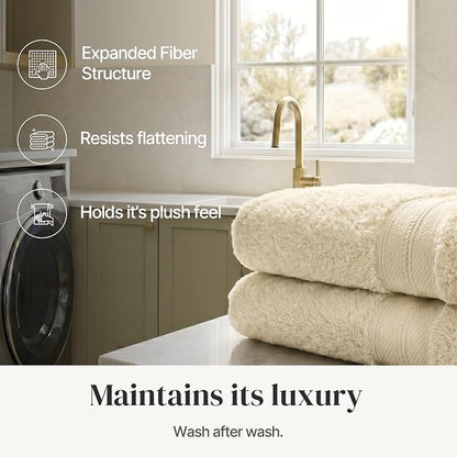 Modern Threads 4-Pack SpunLoft Bath Towel 30x54 - Sand
