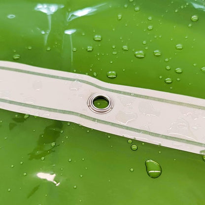 Barossa Design Clear Green Stall Shower Curtain Liner 36" W x 72" H - Waterproof PEVA Plastic Lightweight Shower Liner for Small Bathroom, 3 Magnets & Metal Grommets - Clear Green