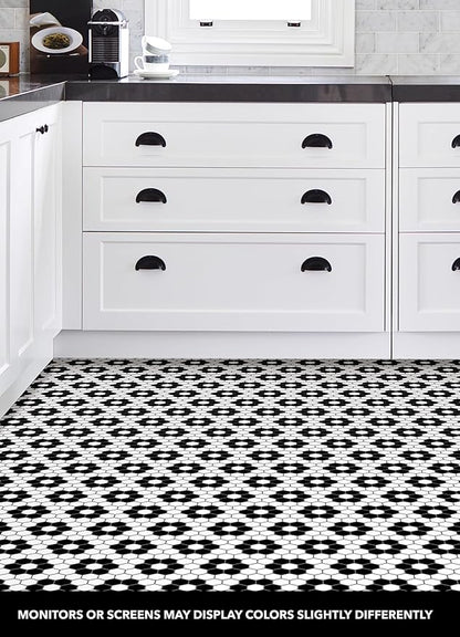 FloorPops Black Biscotto Peel & Stick Floor Tiles, FP3931