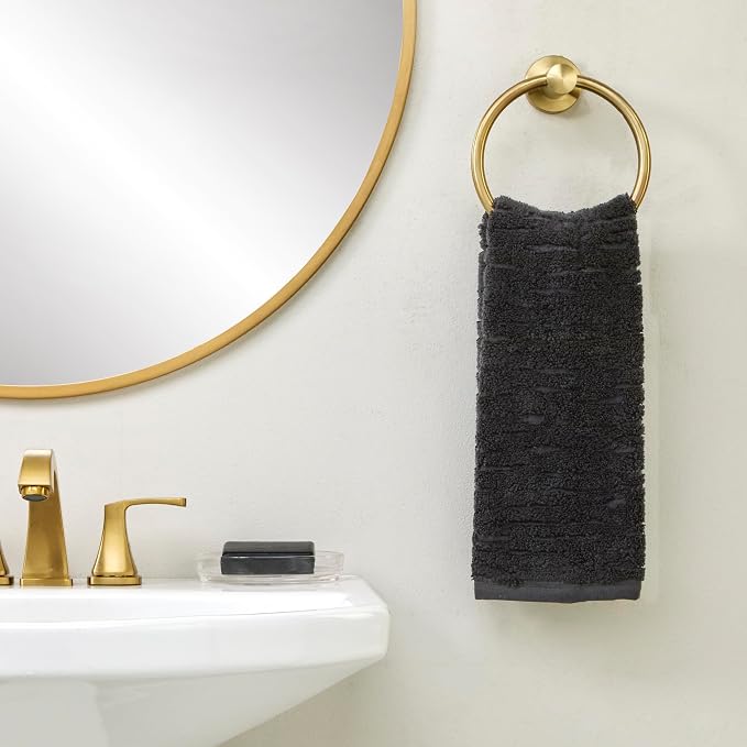 SKL Home CloudSoft Bath Towel Set, 6-Piece, 100% Cotton Luxury, Slate | 2 Bath towels, 2 hand towels, 2 washcloths. Premium spa-level quality. 600/520 GSM weight. Ultra plush & absorbent.