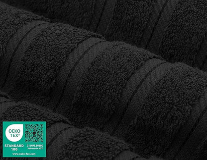 American Soft Linen 35x70 Jumbo Large Bath Towel, 600 GSM 100% Cotton Turkish Bath Sheet, Oversized Luxury Bath Towel for Bathroom Beach and Pool, Black