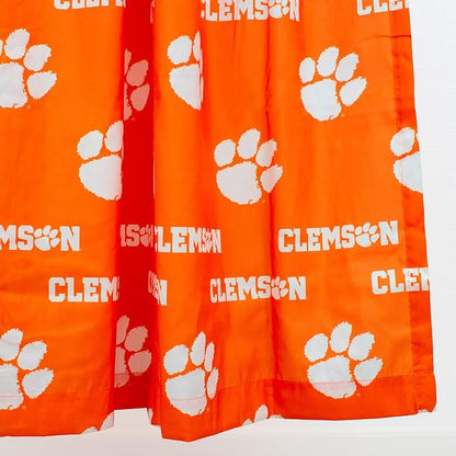 Everything Comfy Clemson Tigers Bright and Colorful Shower Curtain Cover 70" x 72"