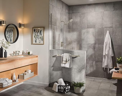 Moen Genta LX Modern Single Kitchen or Bathroom Towel Bar, 24-Inch, Brushed Nickel, BH3824BN
