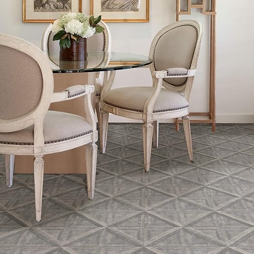 FloorPops FP3295 Townhouse Peel & Stick Floor Tiles, Grey