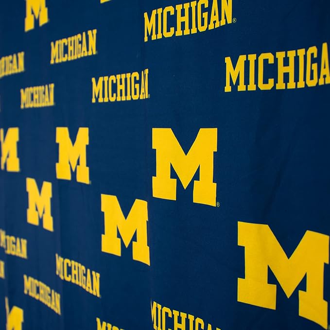 Everything Comfy Michigan Wolverines Bright and Colorful Shower Curtain Cover 70" x 72"