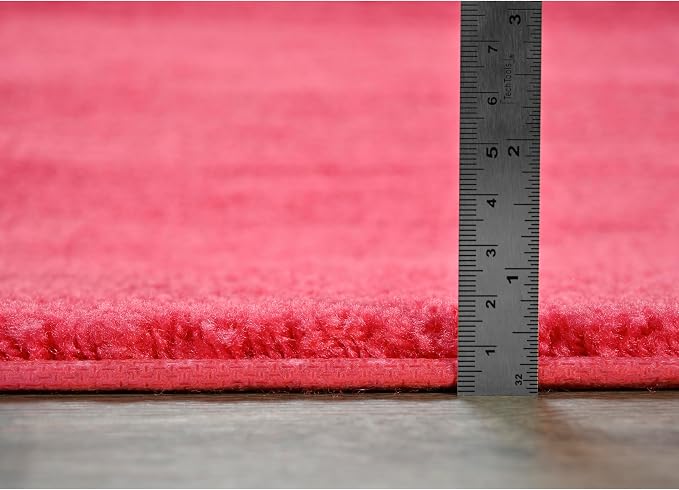 Garland Rug 22"x60" Traditional Plush Nylon Rectangle Bath Rug, Pink Hibiscus