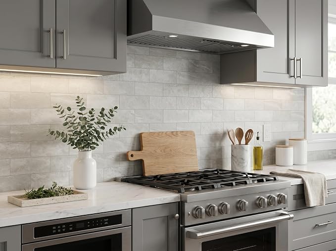 2026 New Upgrade Peel and Stick Backsplash Tile, Peel and Stick 11.34" X 11.57" Wall Tile for Kitchen, Bathroom, Fireplace, Laundry (Dolomite, 10 Packs)