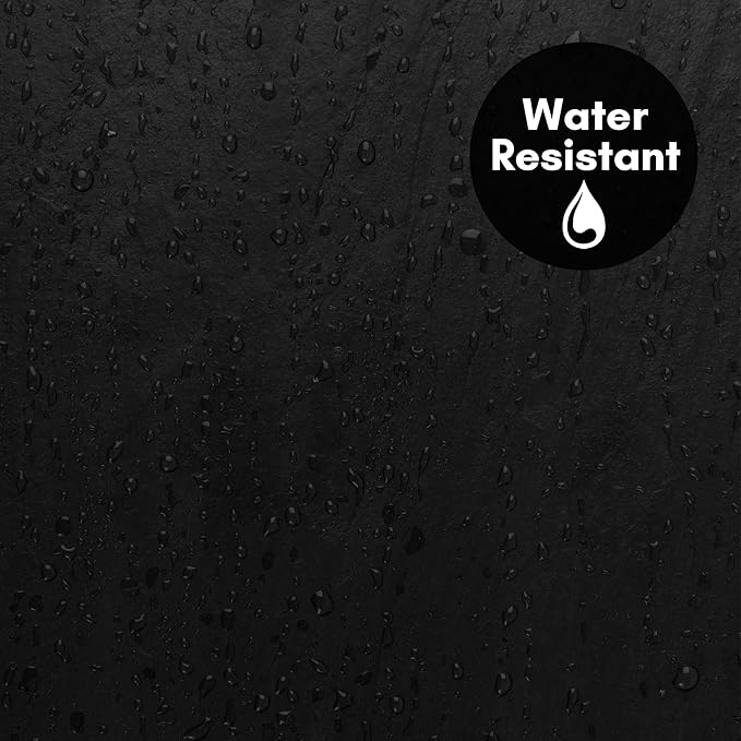 Americanflat 71x74 Solid Black Shower Curtain - Water-Resistant Long Shower Curtain with Durable Metal Grommets and 12 Hooks - 100% Polyester