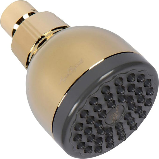 High Pressure Shower Head - 1.8 GPM - Polished Brass | Best 3 Inch Wall Mount Bathroom Showerhead For Boosting Low Flow With Anti-Clog Nozzles, Adjustable Brass Ball Joint