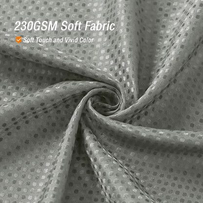 Small Stall 230GSM Grey Shower Curtain, 36 x 72 | 230GSM Narrow Half Fabric Shower Curtain for Bathroom, Water Repellent, Machine Washable