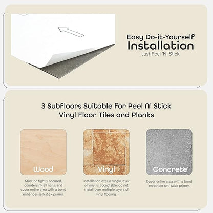 Nexus Self Adhesive 12-Inch Vinyl Floor Tiles, 20 Tiles - 12" x 12", Medium Oak Plank-Look Pattern - Peel & Stick, DIY Flooring for Kitchen, Dining Room, Bedrooms & Bathrooms by Achim Home Decor