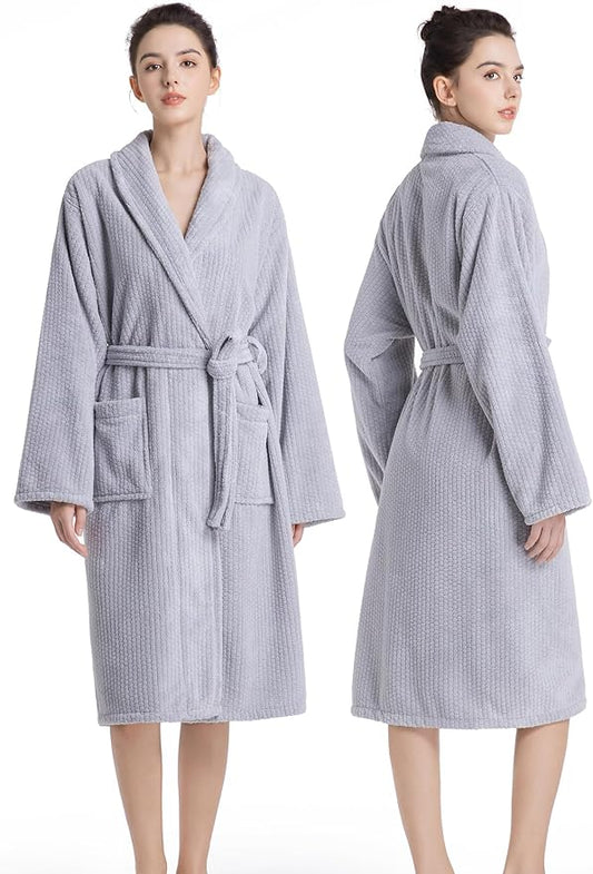 Plush Bath Robes For Women After Shower,Soft Long Towel Robe,Quick Dry&Warm Womens Bathrobe