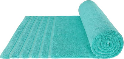 American Soft Linen 35x70 Jumbo Large Bath Towel, 600 GSM 100% Cotton Turkish Bath Sheet, Oversized Luxury Bath Towel for Bathroom Beach and Pool, Turquoise