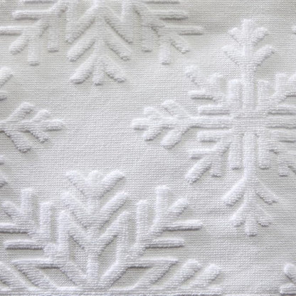 SKL Home Christmas/Winter Subtle Snowflakes Hand Towel Set-2pc, White | 100% Cotton. 500 GSM. Soft & absorbent. Textured jacquard pattern. Great for use in the bathroom, kitchen or bar & gifting.