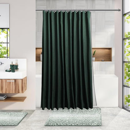 Clara Clark Bathroom Accessories Set - Bathroom Set, Bathroom Sets with Shower Curtain and Rugs, Shower Curtain Set with Bathroom Trash Can - Ombre Green - 22PC | 22 Piece Ombre Green Bathroom Accessories Set with Toothbrush Holder, Soap Dispenser, Soa...