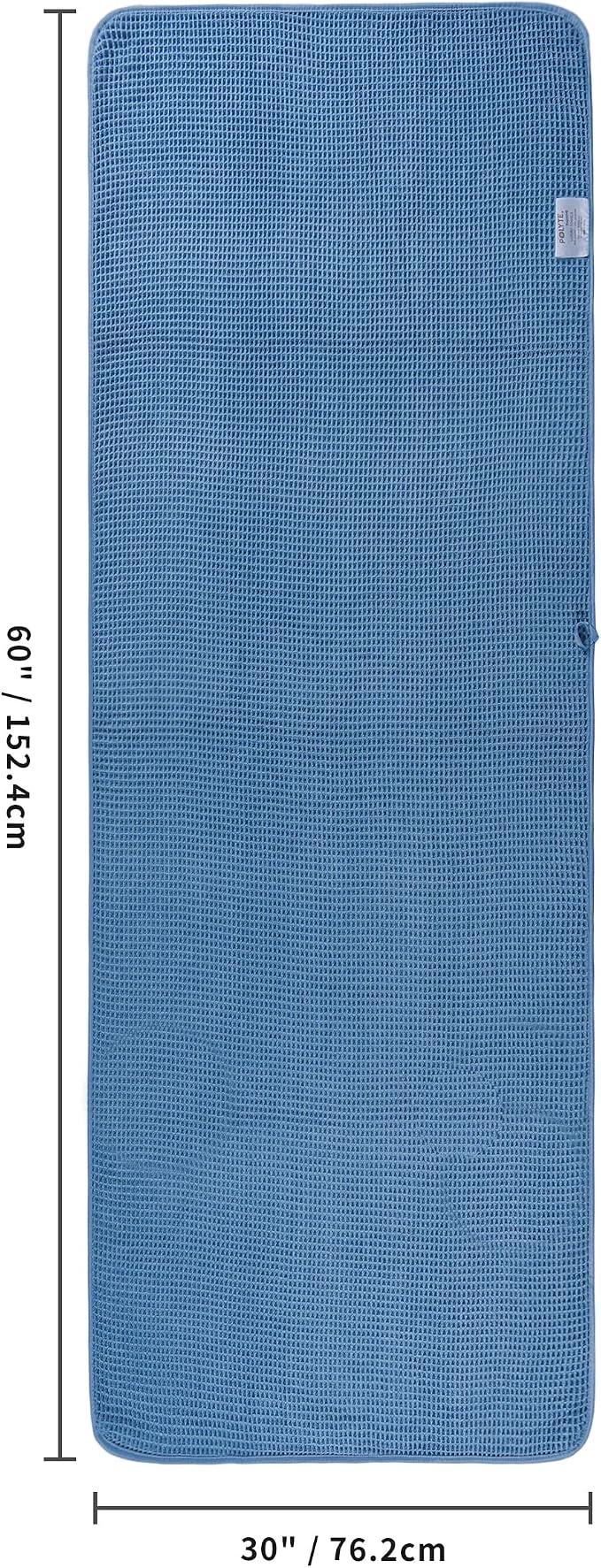 POLYTE 430 GSM Poly Blend Microfiber Quick Dry Waffle Bath Towel, 30x60 in | 4 Pack, Oversize, Lint Free, Body Towel