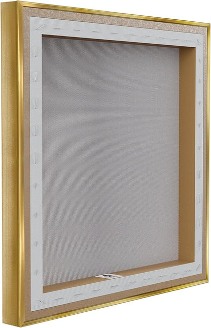 Blue Floral Bathroom Relax Scene, 17 x 17 Inch Canvas in Floater Frame | Stupell Industries · By Kim Allen · Ready to hang · Perfect for bath or laundry decor · Made in USA