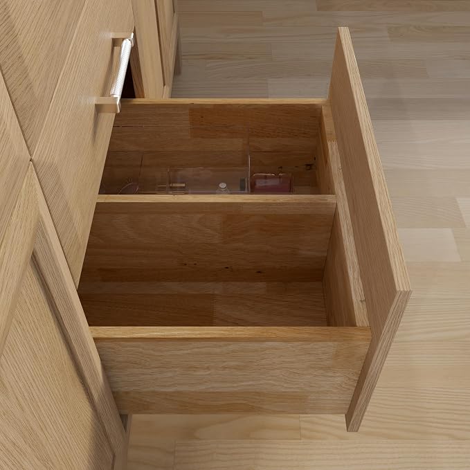 Capri III 72" Double Sink Bathroom Vanity With Stealth Organizer, Solid Wood Bathroom Cabinet with Engineered Stone Countertop & Backspalsh, Soft Closing Door & Drawer, Pre-Assembled, Weathered Oak