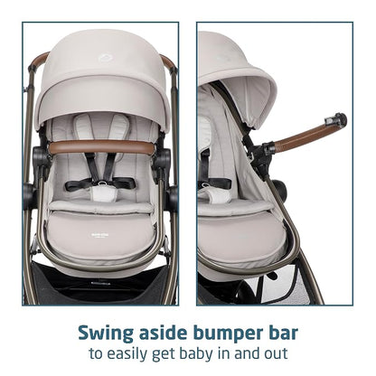 Maxi-Cosi Zelia 2 Luxe 5-in-1 Modular Travel System, New Hope Tan