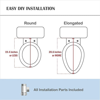 Lotus Bidet ATS-909 Elongated with Enema Wash (Purestream) for constipation relief, Heated Seat, Multi Modes Wash, Air Dryer, Deodorizer, Easy DIY Installation, Made in Korea