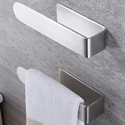 Taozun Hand Towel Holder/Towel Bar - Self Adhesive Hand Towel Rack Stainless Steel Towel Ring for Bathroom Kitchen, 2 Packs