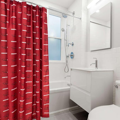 Everything Comfy NCAA Arkansas Razorbacks Bright and Colorful Shower Curtain Cover 70" x 72"