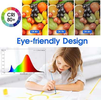 Energetic 5CCT Flush Mount Ceiling Light Fixtures, 26W LED Ceiling Lights for Bedroom, Kitchen, Bathroom, Hallway, 2700/3000/3500/4000/5000K, Super Slim, 11 Inch, White, 3 Pack