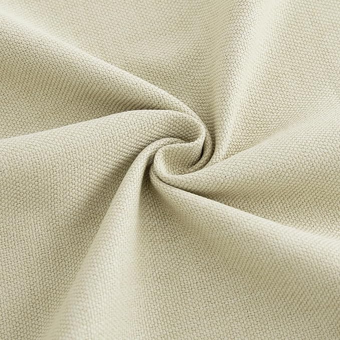 NICETOWN Linen Blackout Door Curtains, Elegance French Door Shades for Privacy, Easy Installed Curtain Panel for Window, Short Curtains for Kitchen (Beige, 25" W x 40" L, 1 Panel)