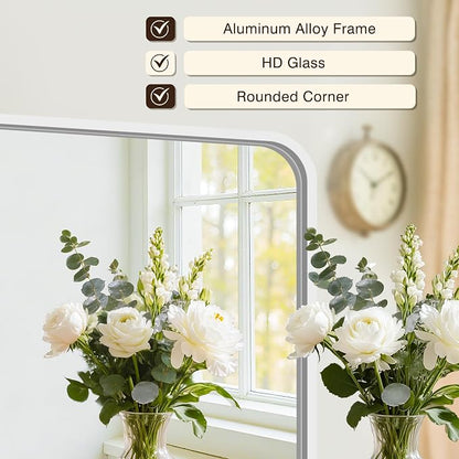 Vanity Bathroom Mirror, 30”x30” Silver Bathroom Mirror for Over Sink | HD Tempered Glass, Anti-Rust Frame, Wall Mirrors for Bathroom Sink, Living Room, Entryway, Bedroom