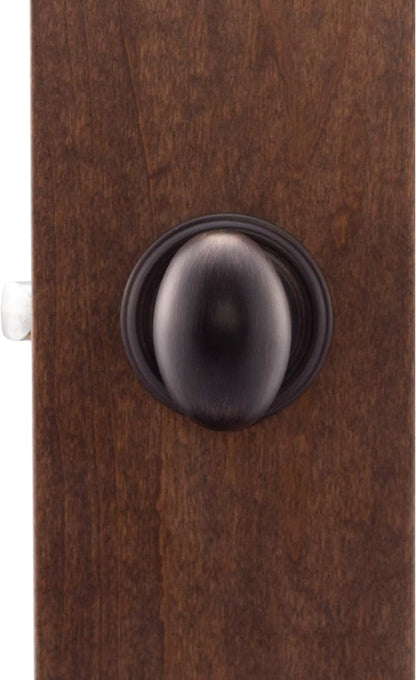 Copper Creek EK2020TB Egg Door Knob, Passage Function, 1 Pack, in Tuscan Bronze