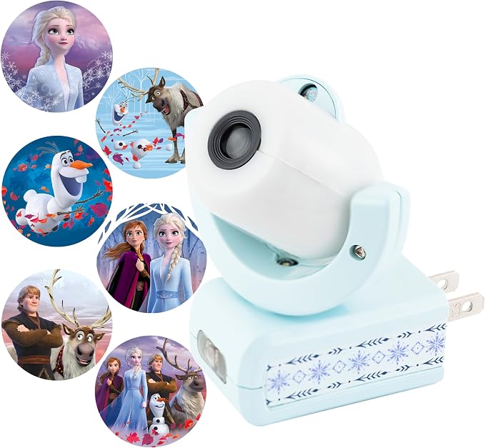 Projectables Disney Frozen Night Light with Dusk to Dawn Sensor | Princess Room Décor, Plug In Night Light for Kids Room, Children's Bedroom, and Nursery, UL Listed, Energy Efficient