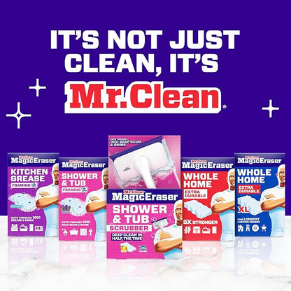 Mr. Clean Magic Eraser Sponge, All Purpose Cleaner, Cleaning Scrubber, Wall, Sneaker, Kitchen, Bathroom, Shower Cleaner, Cleaning Supplies, Melamine Sponge, Cleaning Pads, Extra Durable, 9ct