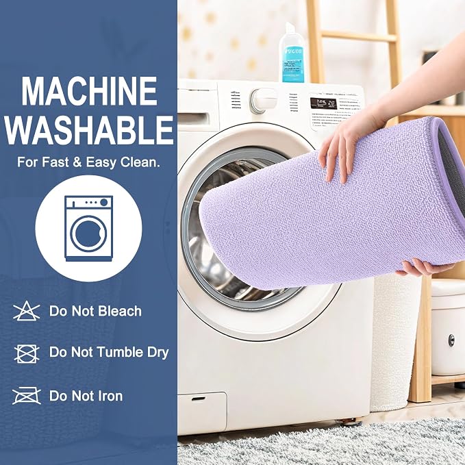 OLANLY Thick Memory Foam Bathroom Rugs 36x24, Absorbent Bath Mat, Lavender | Soft Quick Dry Bath Rugs, Non-Slip, Machine Washable Carpet for Bathroom Floor, Tub and Shower, Home Decor Accessories