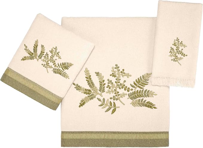 Avanti Linens Greenwood Hand Towel, Ivory,17372IVR